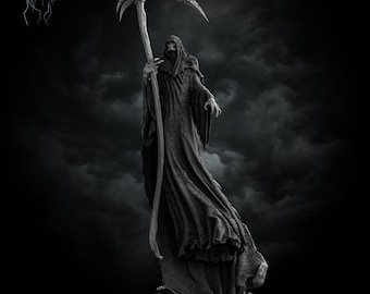 Grim Reaper Death Miniature For Dungeons And Dragons RPG Gift 32mm And 75mm Fantasy Miniature For Painting And Display Collectors