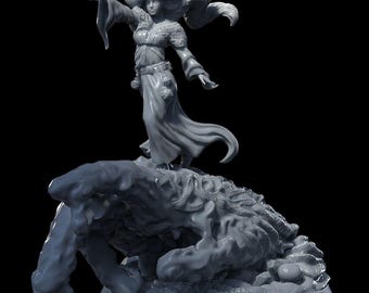Epic Witch Miniature Agatha The Sorceress For DnD Pathfinder RPG Fantasy Game Highly Detailed Model Powerful Witch Mystical Sorceress