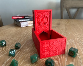 Folding Dragon Dice Tower with Tray, 3D Printed Dice Roller
