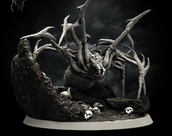 Giant Spider Miniature Grimfang Weaver Of Nightmares DnD TTRPG Gift 3D Printed Tabletop RPG Fantasy Figure For Painting And Collecting