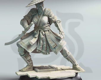 Serpentfolk Assassin Miniature 3D Printed Resin Figure Eastern Vyanari Blade Eastern Snake Ninja Stealth Hero DnD Pathfinder Tabletop RPG