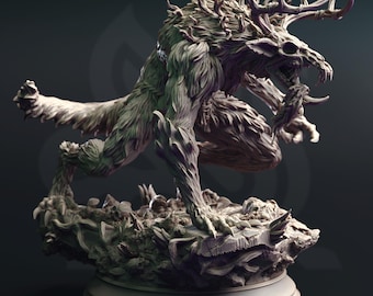 Wendigo Monstrosity Forest Horror Miniature wendigo abomination TTRPG tabletop large base display boss for winter campaigns