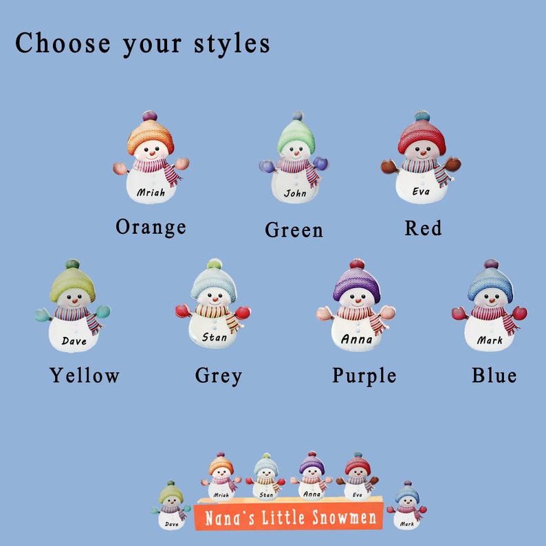 Christmas Decoration Wooden Snowman Block Custom Family image 4