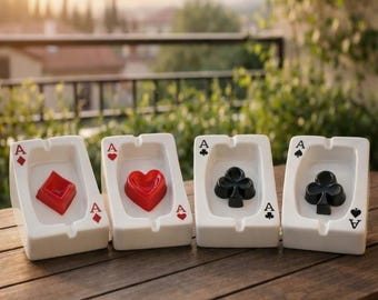 Playing Card Ashtray | Poker Style Home Decor Smoking Tray