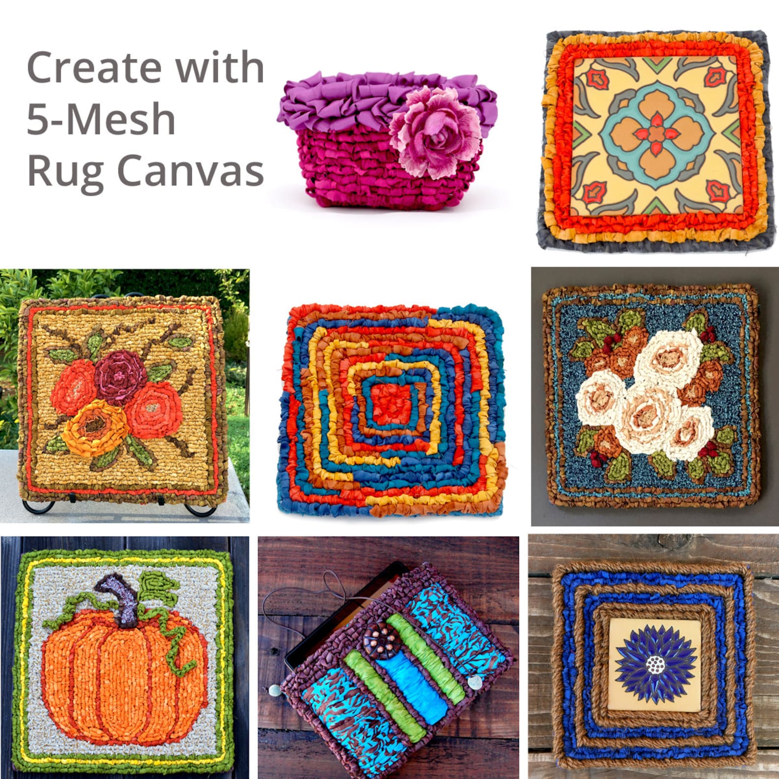 Large Rug Canvas Rug Canvas, 5 Mesh, 40
