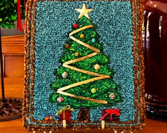 Starry Night Christmas Tree Locker Hooking Kit