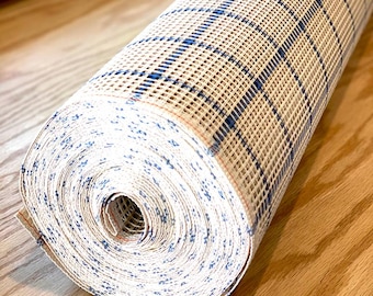 Rug Canvas by the Yard - 3.75 Mesh, 44"w, Blue Grid, 100% Cotton
