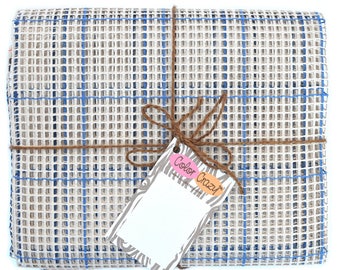 Rug Canvas - 3.75 Mesh, 44" x60", Blue Grid, 100% Cotton