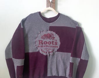 Patchwork Roots Crewneck Sweatshirt: XL-Pullover