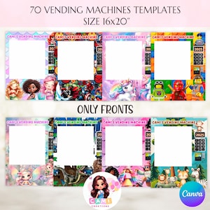 Vending Machine template|Blank Vending machine template|Vending Machine|Canva Editable Bundle|Custom template|Vending Machine designs