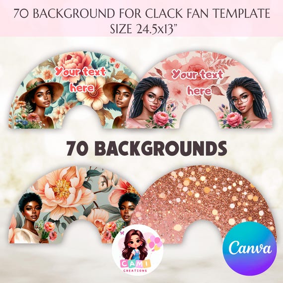 Clack fan template | Canva Clack Fan Template | clack fan template for birthdays graduations