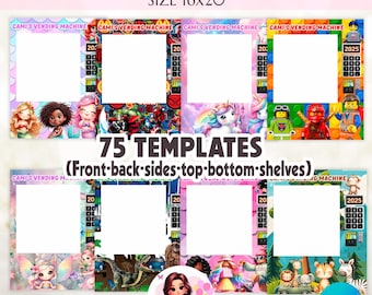 Vending Machine template|Blank Vending machine template|Vending Machine|Canva Editable Bundle|Custom template| 75 Vending Machine designs