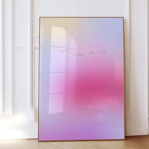 Gradient Quote Art Print, Pink Gradient Poster, You Are My Favorite Place To Be, Romantic Bedroom Wall Art, Physical Art Print