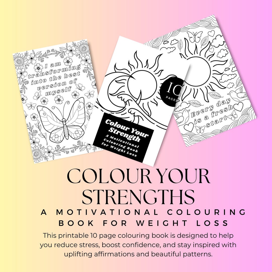 Weight Loss Journey Colouring Book - Etsy Canada