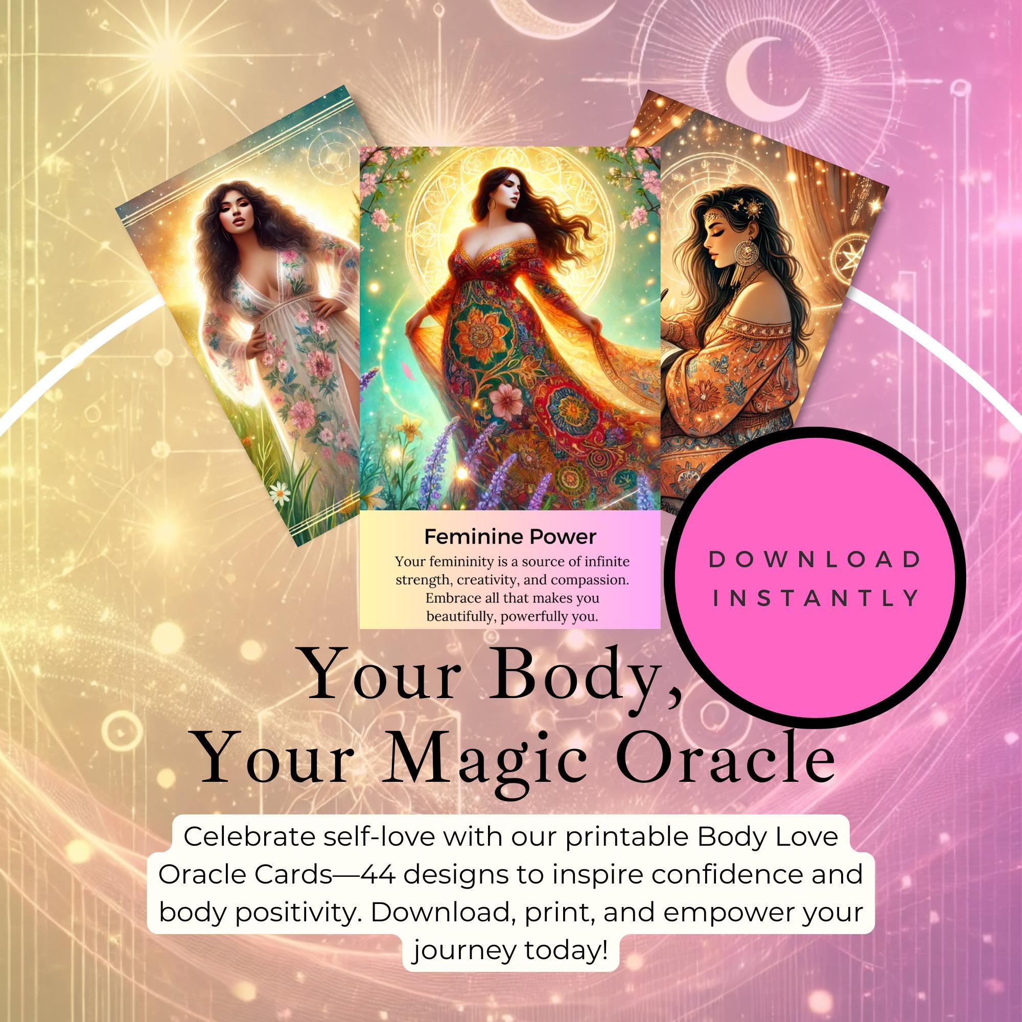 Oracle Affirmation Cards for Body Positivity, Self Love and Confidence ...
