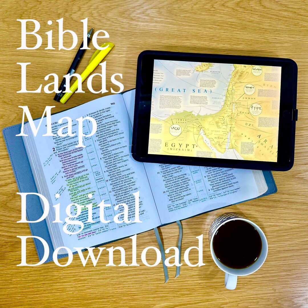 Trevia Map The Lands of the Bible - Digital Trivia Map - Etsy