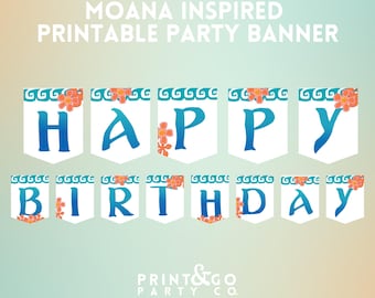 Moana inspiriert druckbare Party Banner
