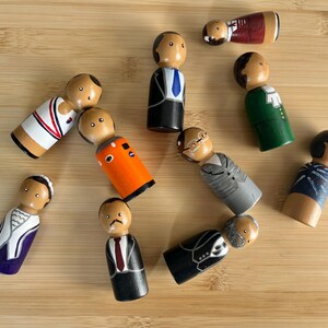 Black History Icons Wooden Peg Dolls | Hand-Painted African-American Figures throughout History