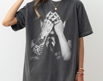 Jung Kook BTS Komfortfärgad T-shirt, Bangtan Sonyeondan Graphic T-shirt, K-Pop Fantröja