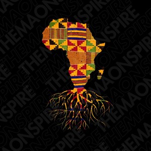 T-shirt imprimé africain PNG | Graphique coloré de carte de l'Afrique pour les tasses, les autocollants et plus | Téléchargement numérique instantané disponible