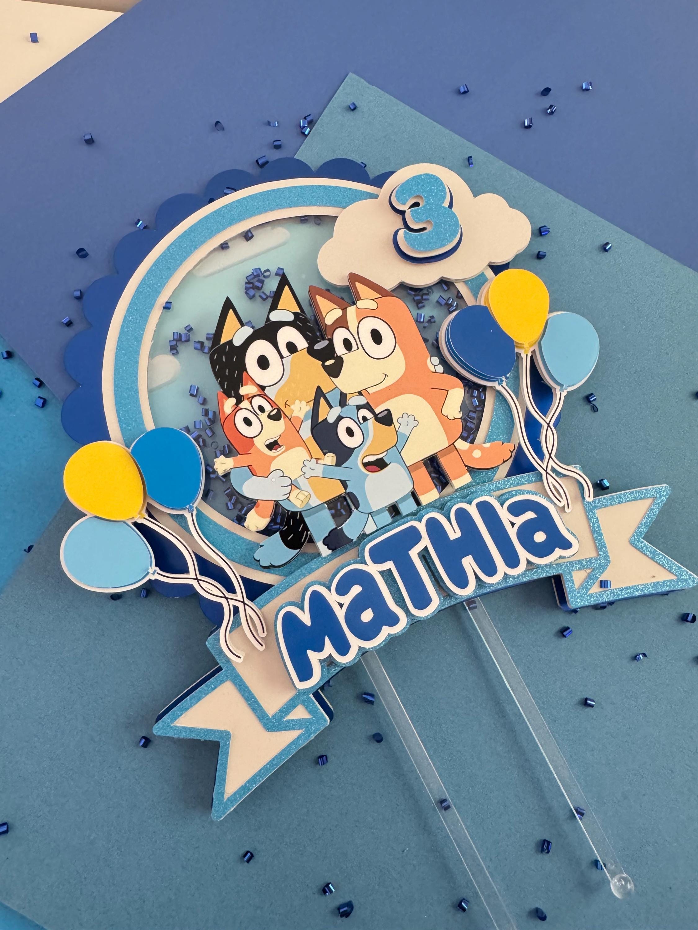 Bluey Inspired Cake Topper