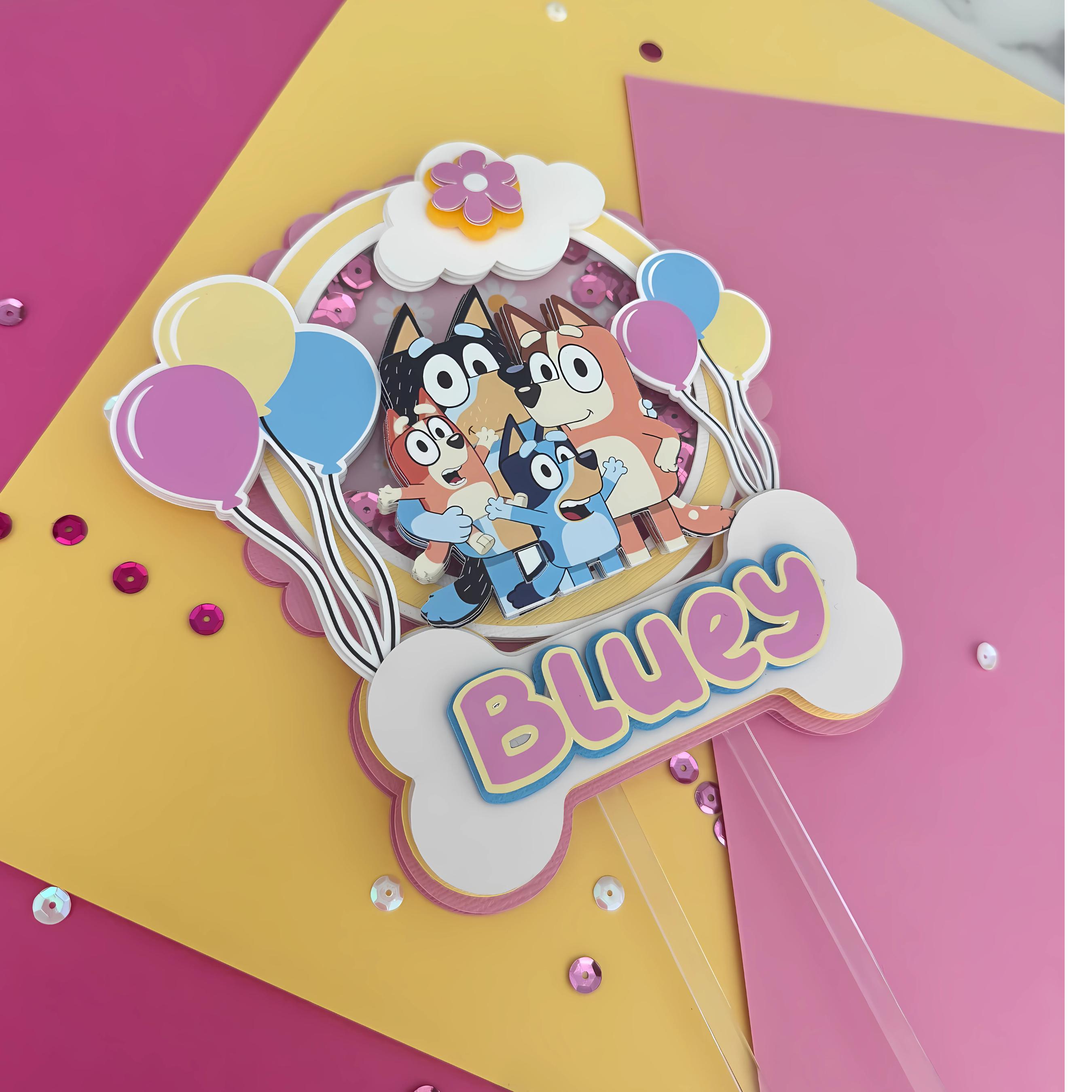 bluey cake topper