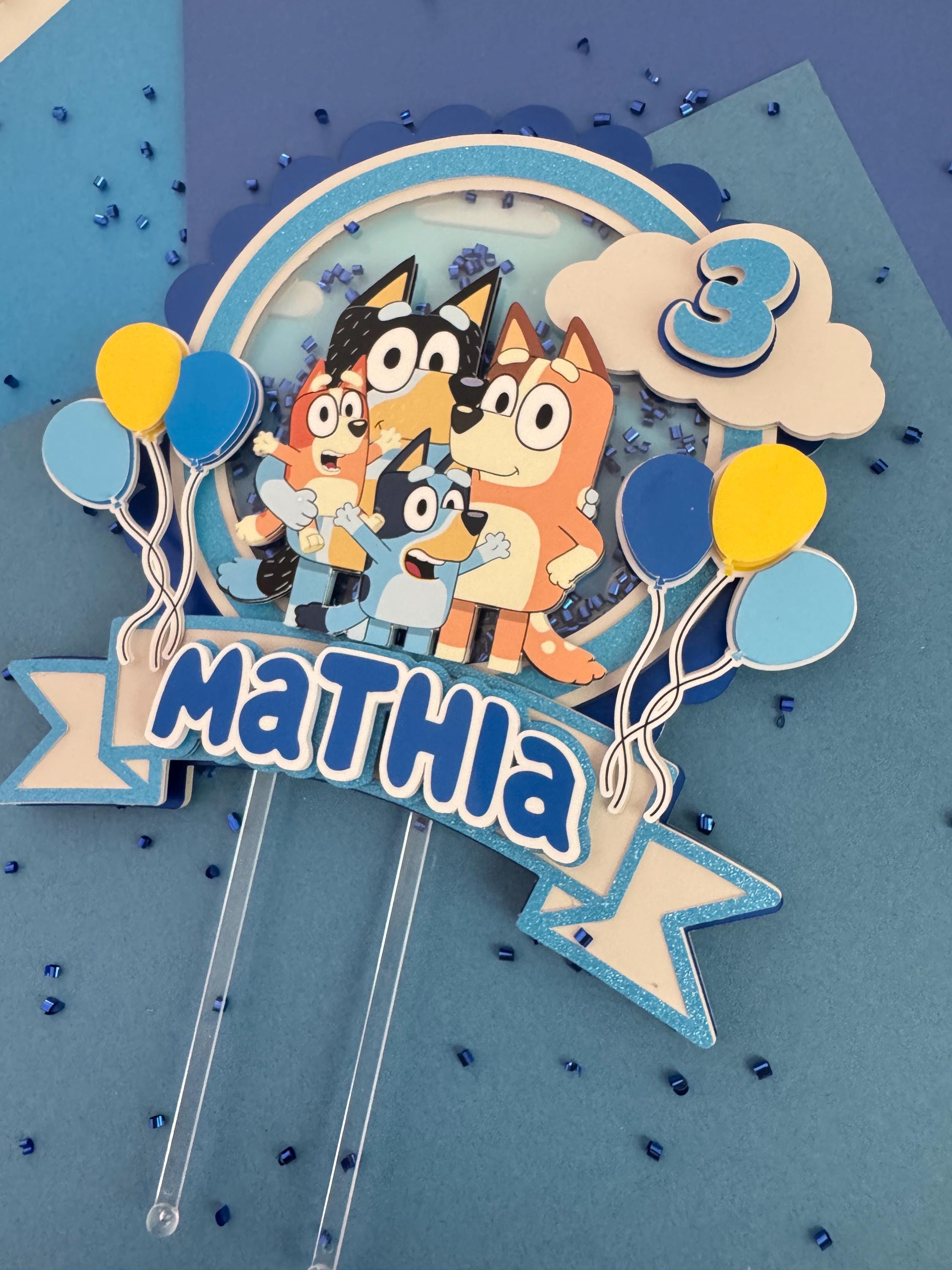 Bluey Inspired Cake Topper