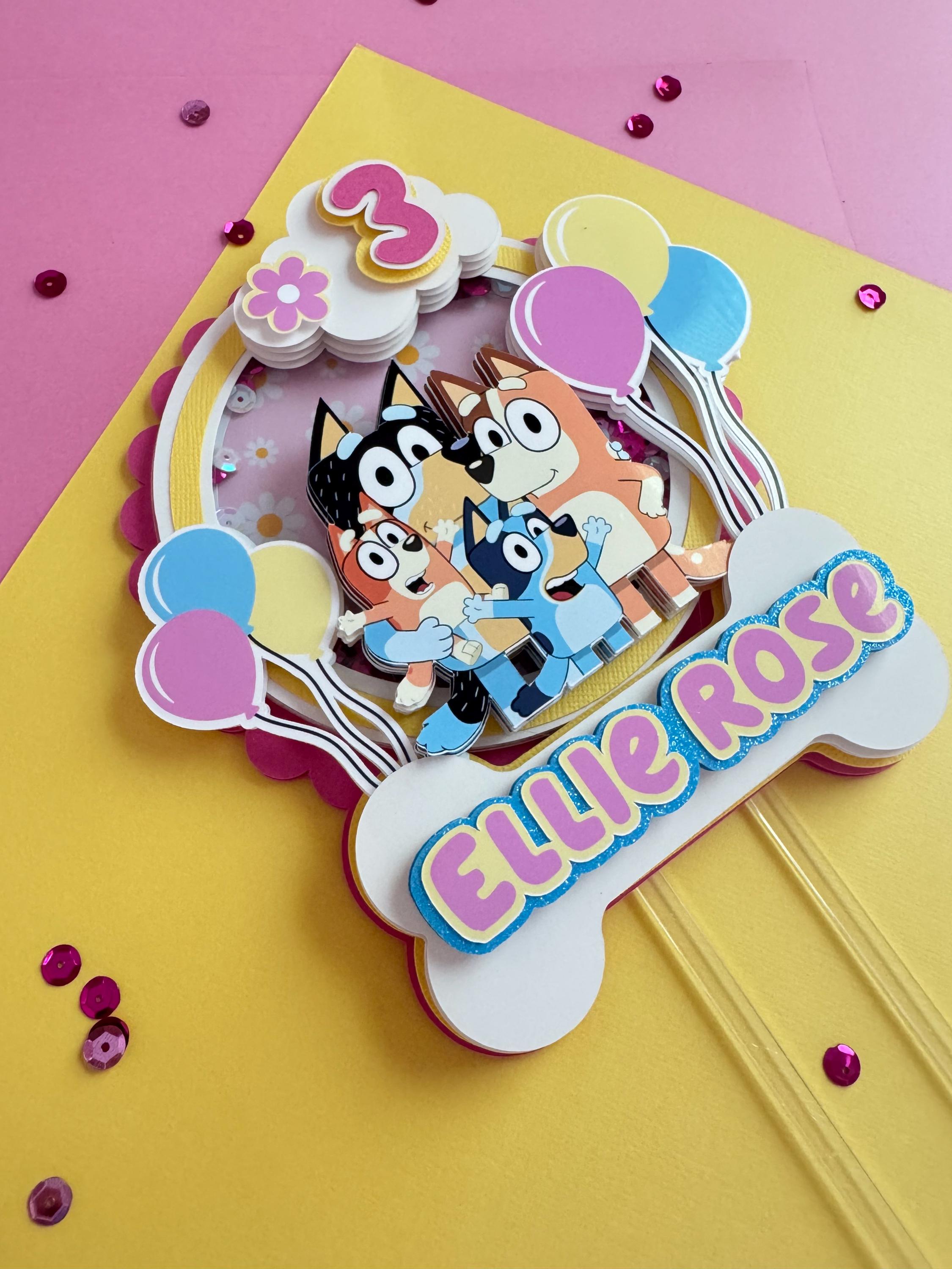 bluey cake topper