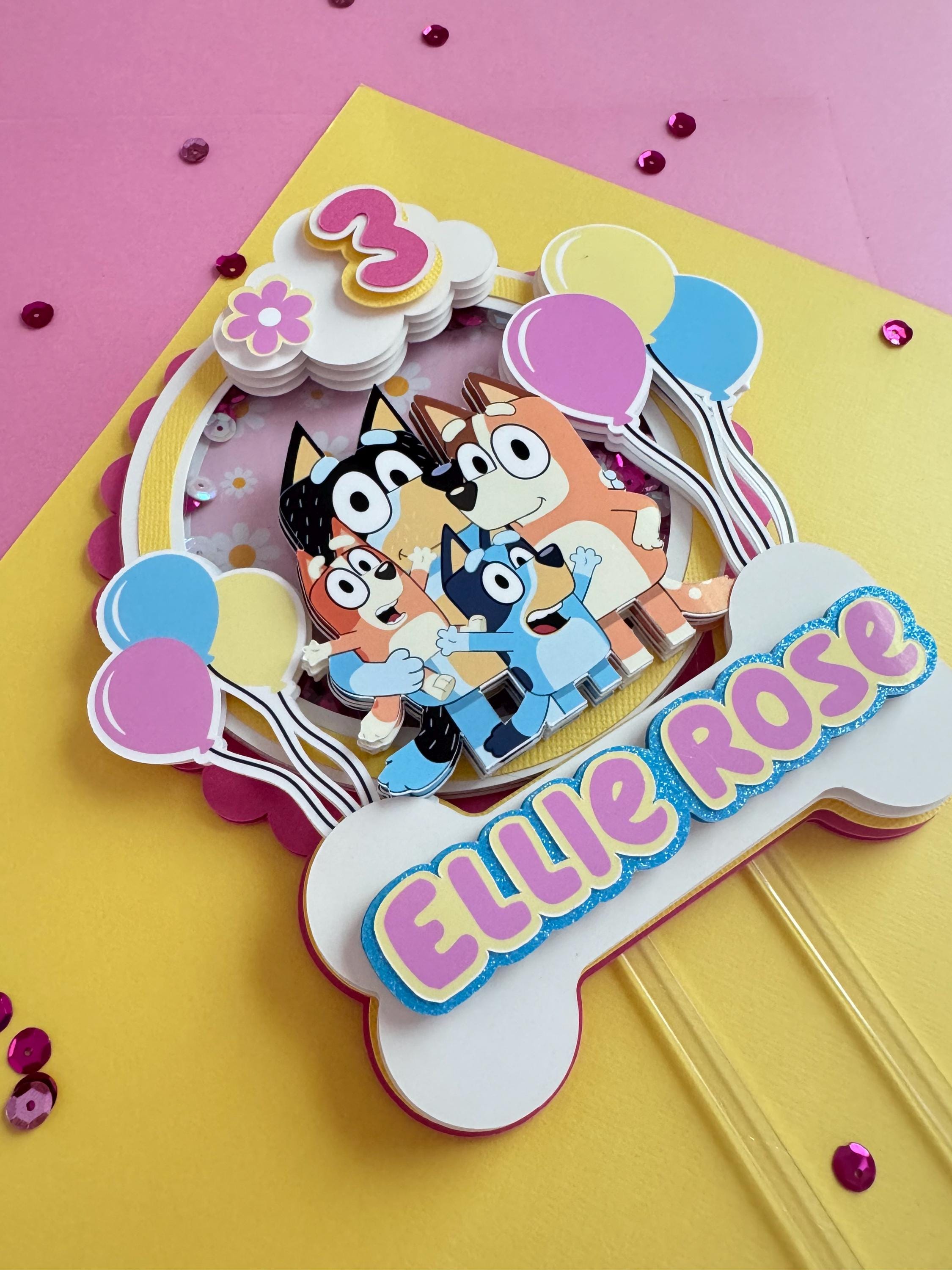 bluey cake topper