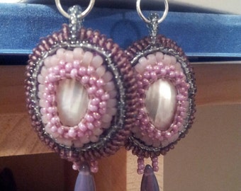 Mother of pearl earrings - Pastel colors