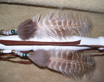 Sold, may have others on hand. Example, Native American made, Native Indian Feather hair ties