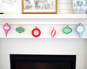 Ornament Christmas Garland Design Made from High Quality Eco Felt 50 inches wide