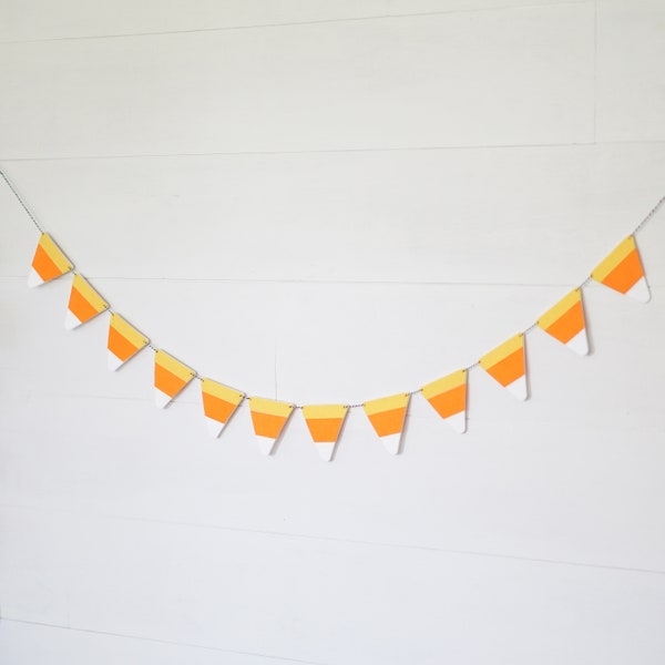 Candy Corn Felt Halloween Garland Premium Quality Layered Bunting