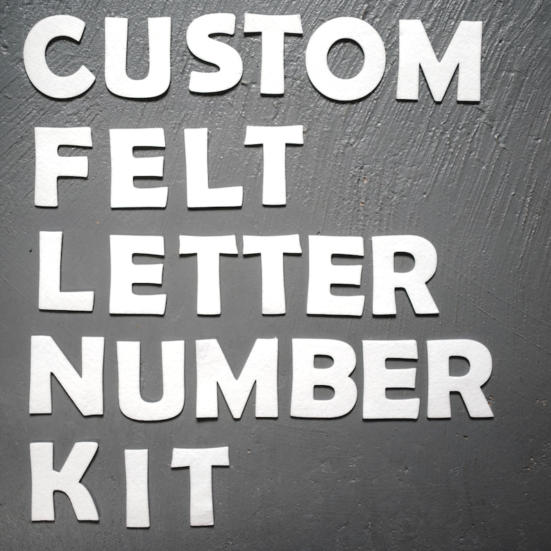 Custom Felt Letter and Number Kit image 1