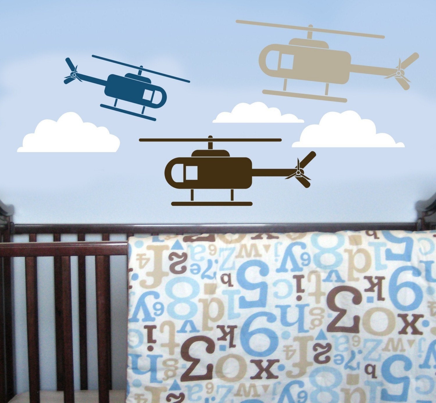 3 Helicopters Vinyl Modern Graphics Decal Kit Original Designs Etsy