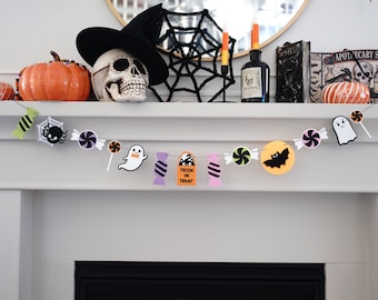 Trick or Treat Garland Design Made from High Quality Eco Felt