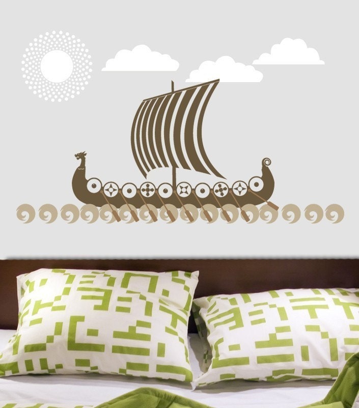 VIKING Ship Boat Vinyl Wall Decal Sticker Graphics by Etsy