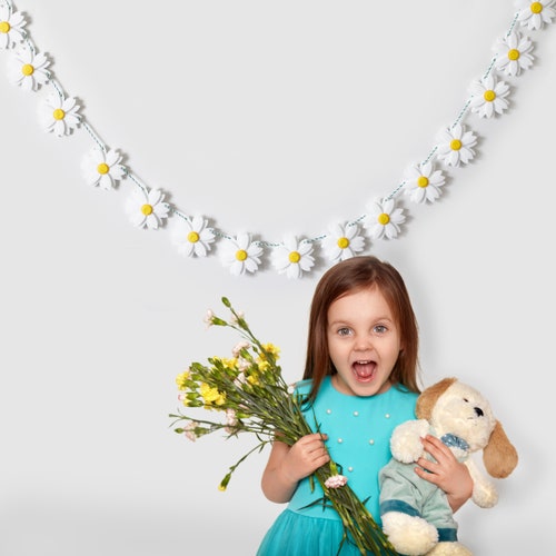 Handmade Paper Daisy Garland 3 Flowers Etsy