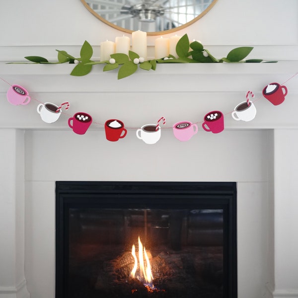 Hot Coco Coffee Banner Garland Design Made from High Quality Eco Felt