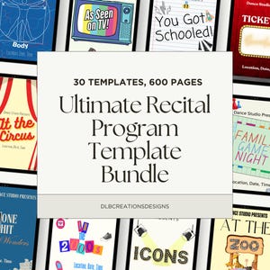 30 Custom Dance Recital Program Templates – Instant Download