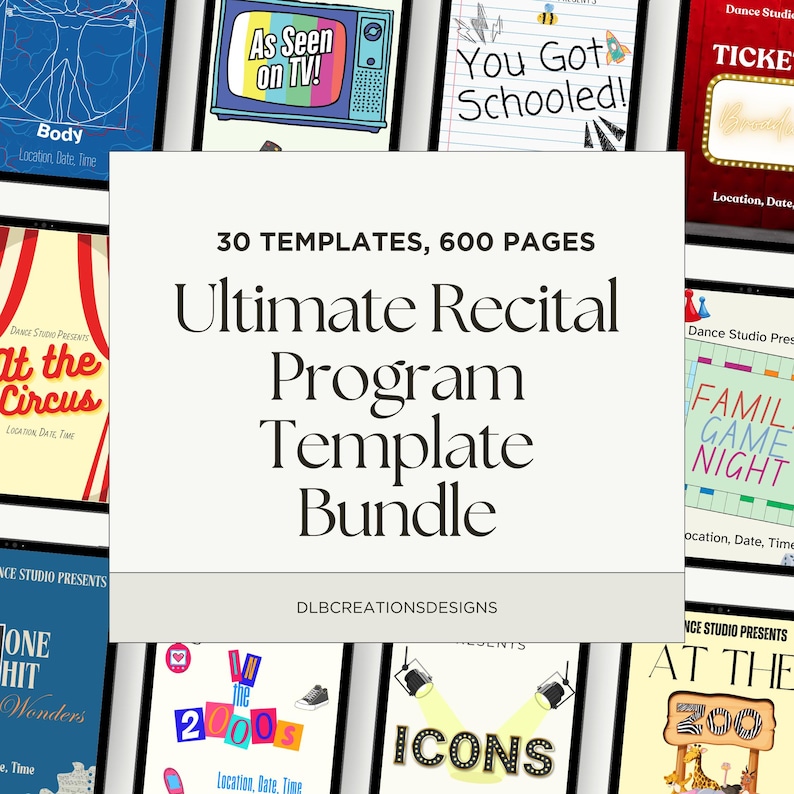 Customized Programme Template 30 Custom Dance Recital Program Templates – Instant Download - Etsy