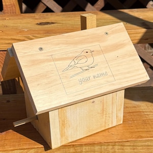 Personalized Rustic Birdhouse - Handmade in USA