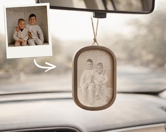 Custom 3D Photo Car Charm - 2x3
