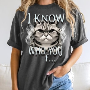 Cat Meme Funny Shirt, Angry Cat Sigma Shirt, Cat Lovers Shirt, Funny Cat Meme Shirt, Funny Shirt Cat | Gift-For Cat Lovers, Cat-Lover-Shirt