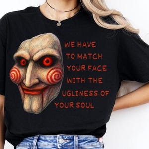 Halloween Shirt Horror Movie Characters, Horror Movie Character Shirt Halloween, Horror Movie Vintage Shirts, Saw Movie Shirt, Saw Shirt