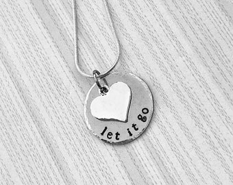 Inspiration Jewelry, Inspiration Gift, Heart Necklace, Let It Go