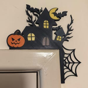 Haunted House Halloween 3D Printed Door Corner Decoration
