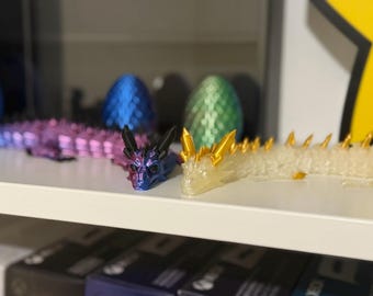 Articulated Flexi Dragon - 3D Printed - Dual Colours