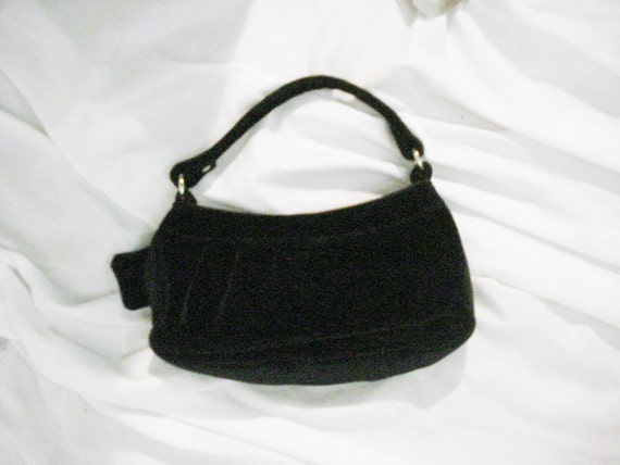 Hand Bag Evening Bag Black Velvet Formal Accessor… - image 4