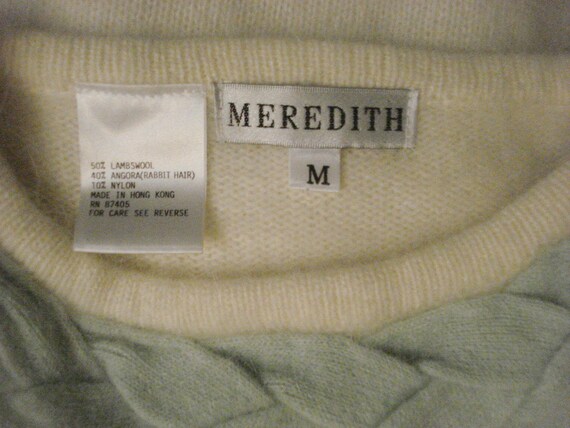 Angora Sweater Pullover Meredith Vintage 80s Whit… - image 2